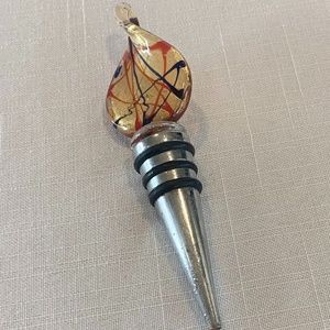 Glass wine stopper‎